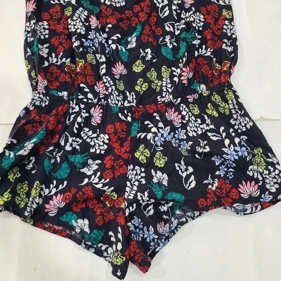 Beach Riot Chulo Long Sleeve Romper Black Floral Open Back‎ Womens Size Small - Picture 8 of 11